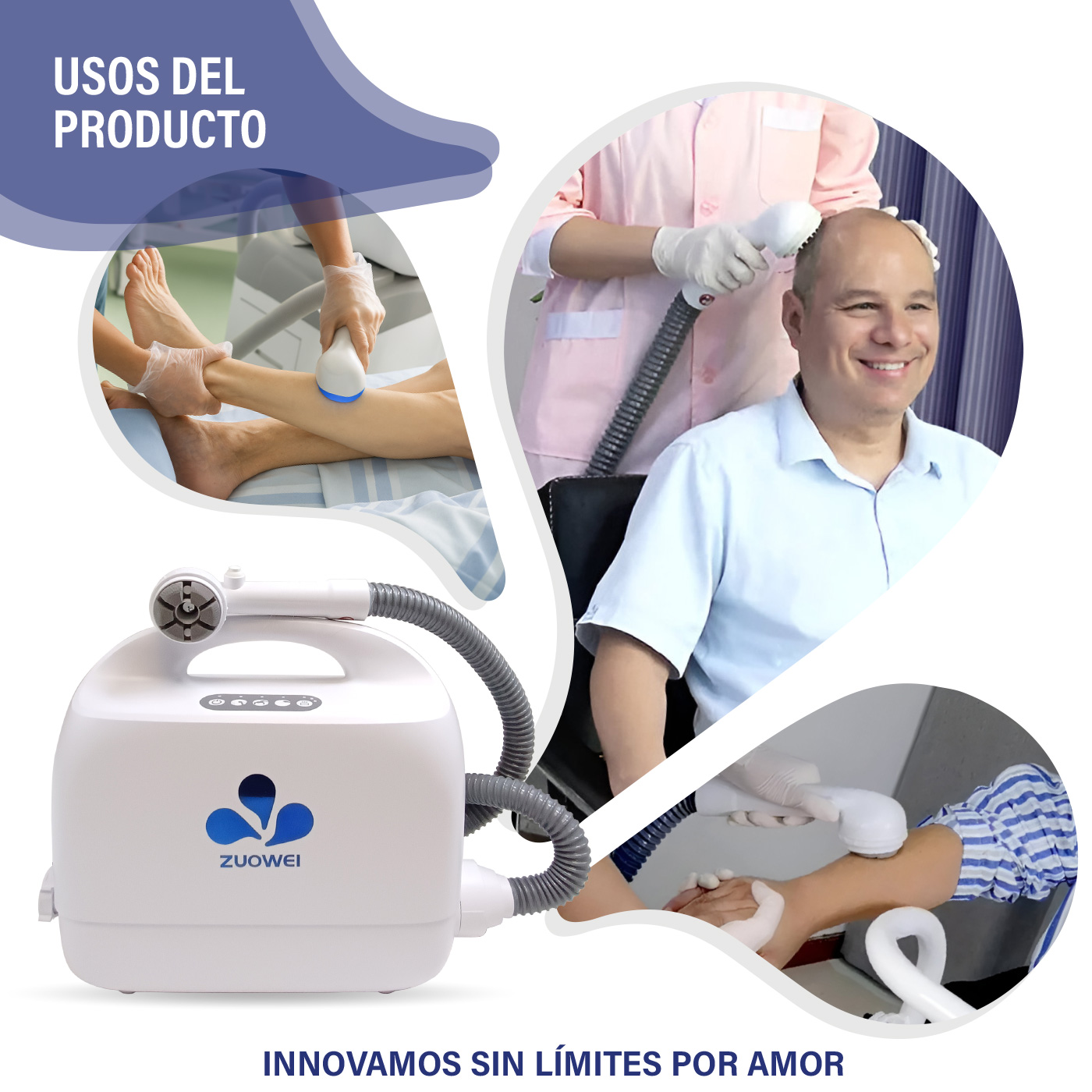 Ducha portátil Zuowei ZW186Pro con sistema de aspiración de agua - Imagen 5